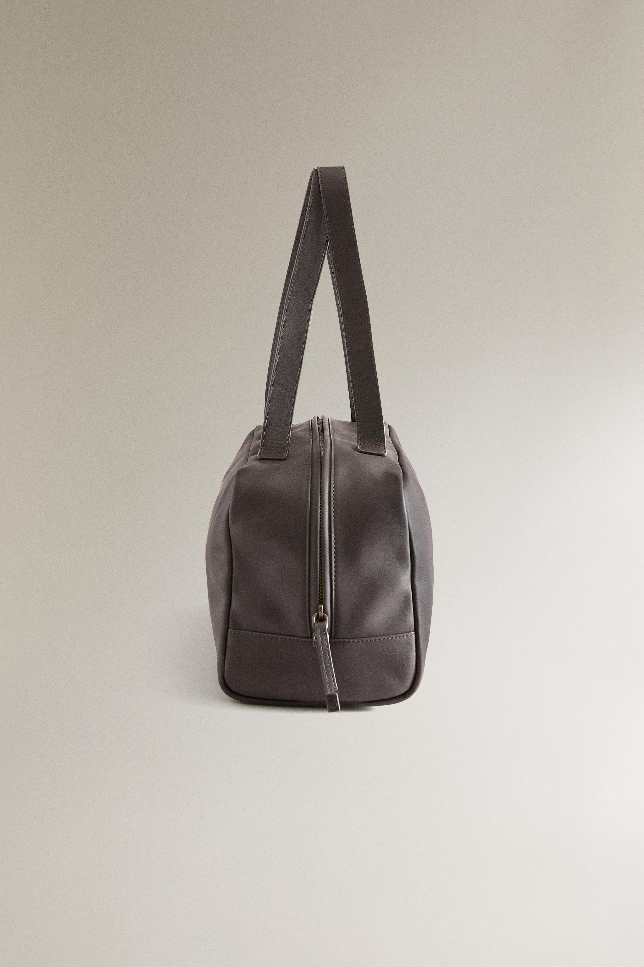 LEATHER MINI BOWLING BAG